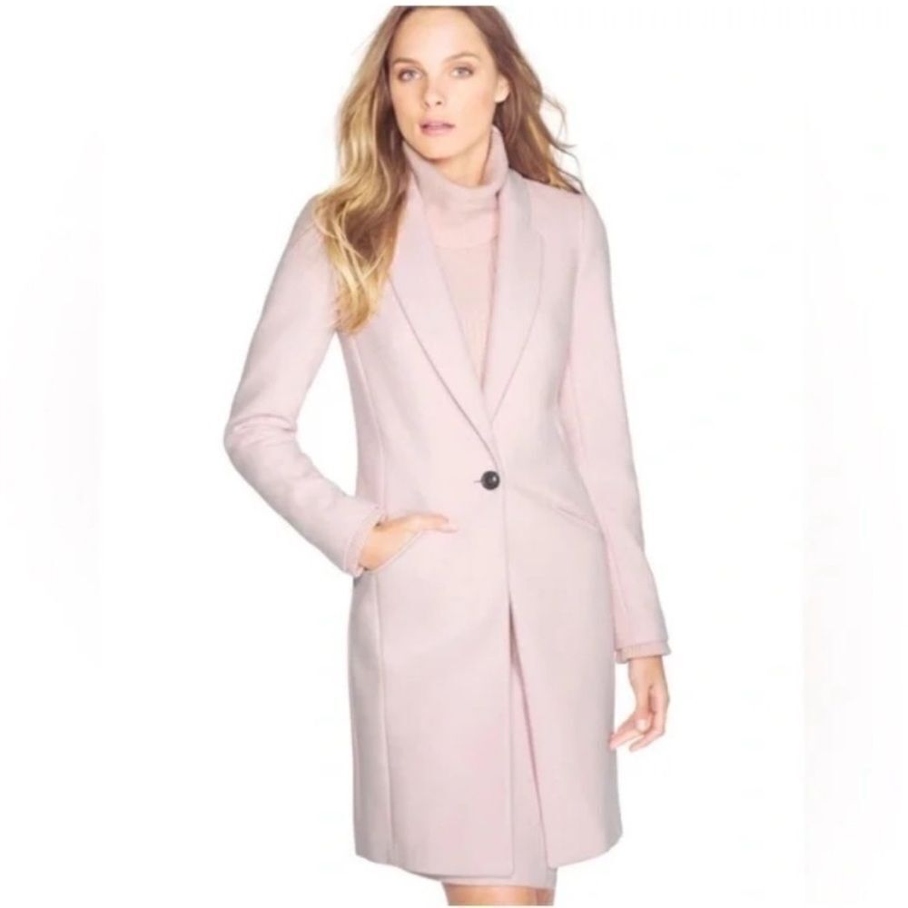 White House Black Market Pink Coat and NWT Matching Skirt SET